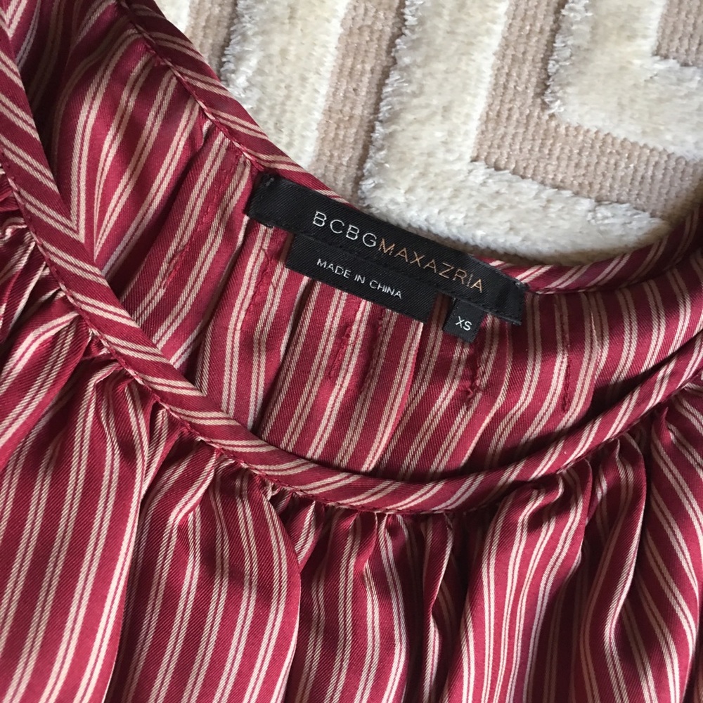 100% SILK RUFFLED TOP - Picture 3 of 8